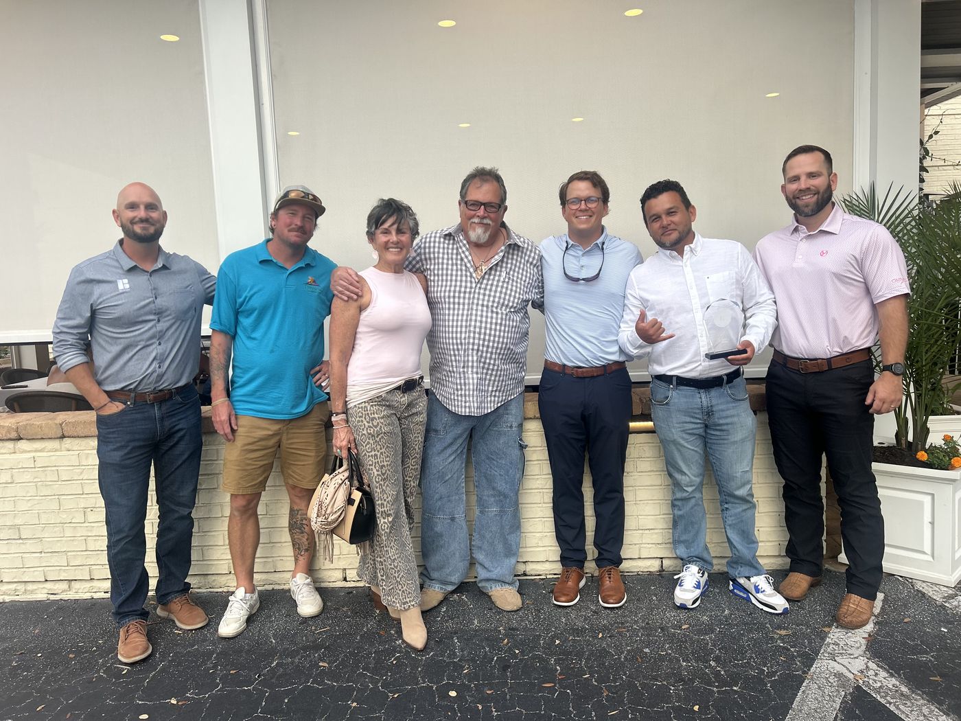 The Live Aloha Landscape and Design paver installation team in St. Augustine FL